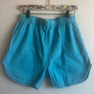 Vintage Vibrant Blue Casual Shorts